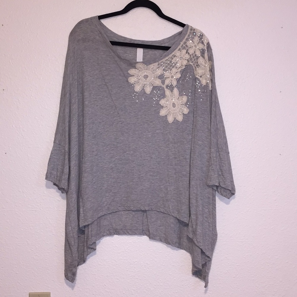 Grey High Low Top